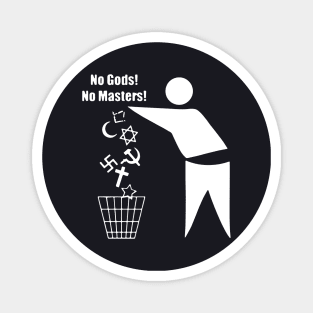 No Gods No Masters Atheist T Shirts Magnet